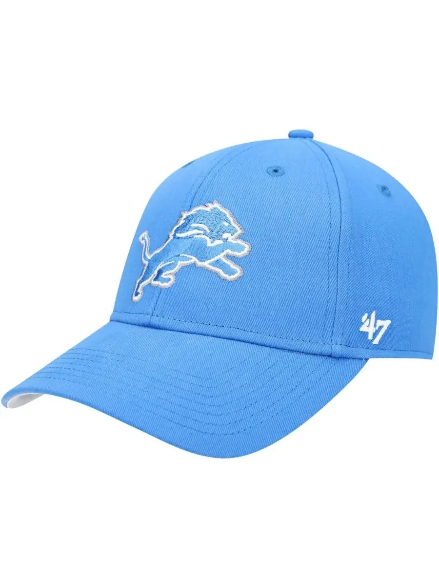 '47 Brand Детская синяя регулируемая бейсболка Detroit Lions Basic MVP — изображение 1 из 4, синий
