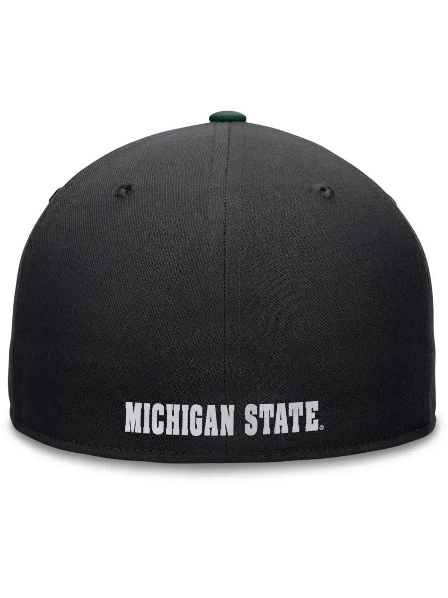 Top of the World Мужская двухцветная бейсболка Michigan State Spartans Rally — изображение 4 из 4, черный зеленый