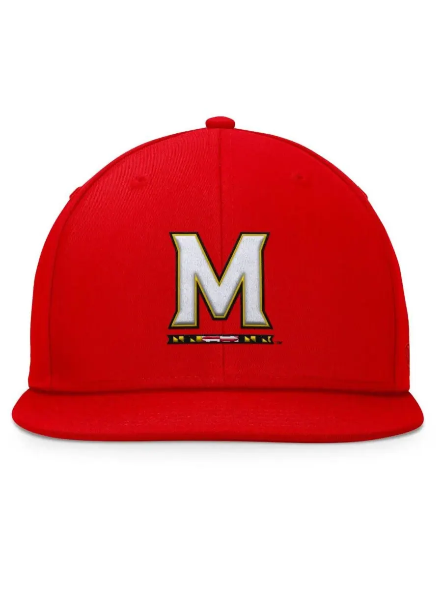 Top of the World Мужская красная бейсболка Maryland Terrapins Fundamental Snapback — изображение 4 из 4, красный