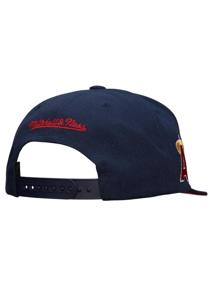 Mitchell & Ness Мужская темно-синяя бейсболка California Angels с логотипом команды — изображение 2 из 2, темно-синий