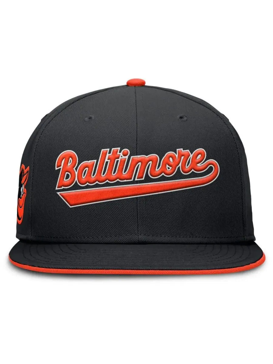 Nike Мужская черная бейсболка Baltimore Orioles True Performance Fitted Hat — изображение 2 из 4, черный