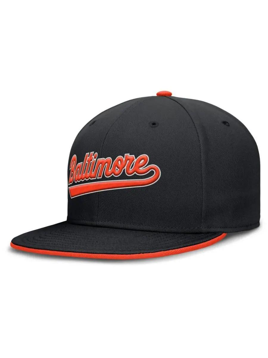 Nike Мужская черная бейсболка Baltimore Orioles True Performance Fitted Hat — изображение 3 из 4, черный