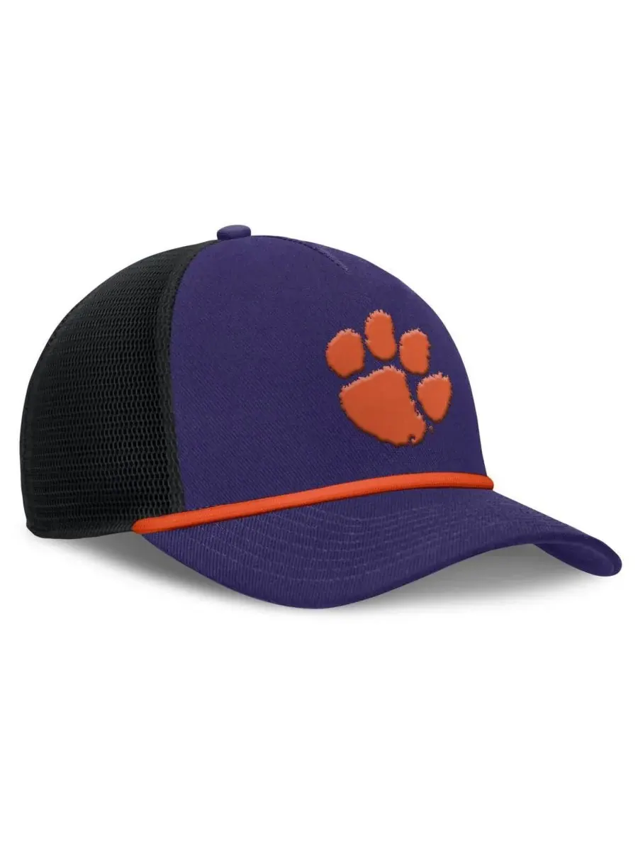 Nike Мужская фиолетовая регулируемая кепка-тракер Clemson Tigers Rise Primetime — изображение 3 из 4, фиолетовый