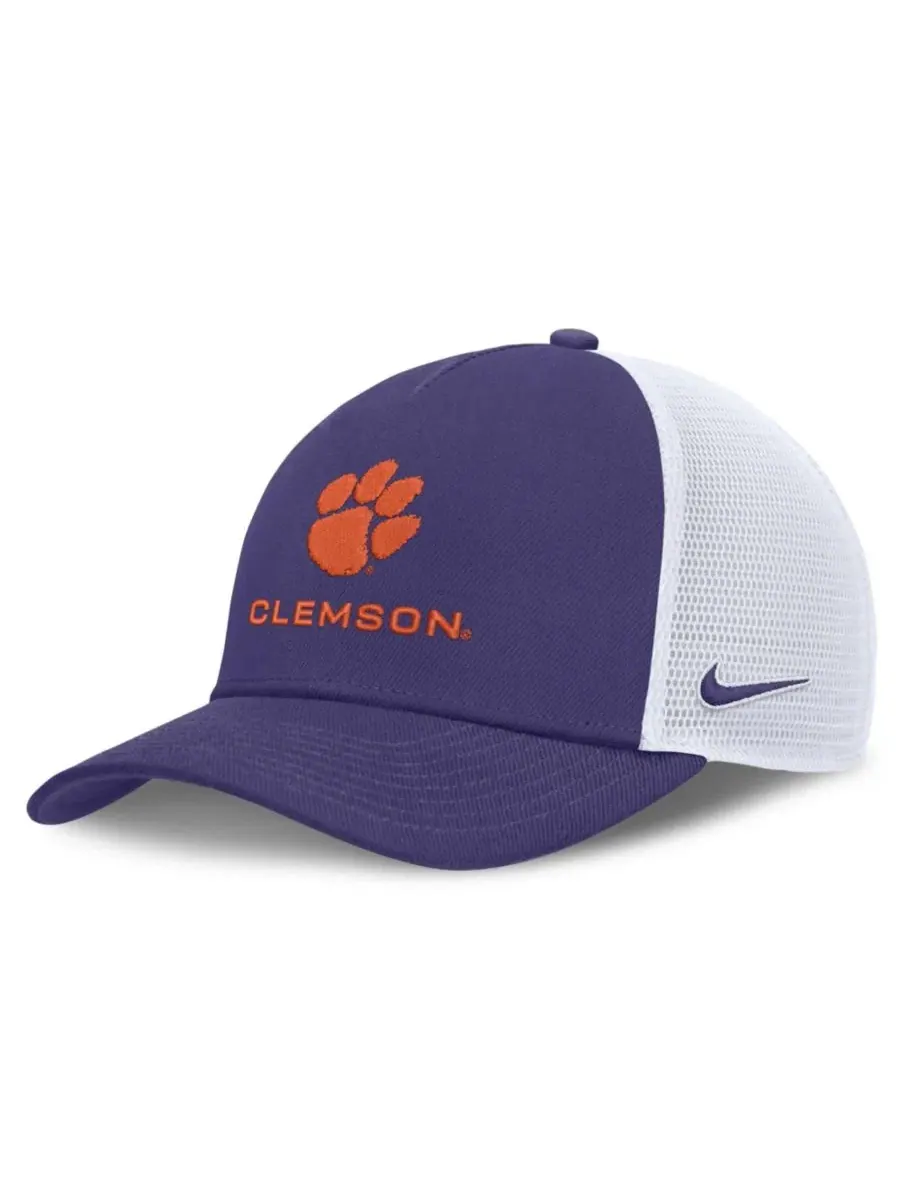 Кепка-тракер с вышивкой Clemson Tigers Nike — изображение 1 из 3, фиолетовый белый