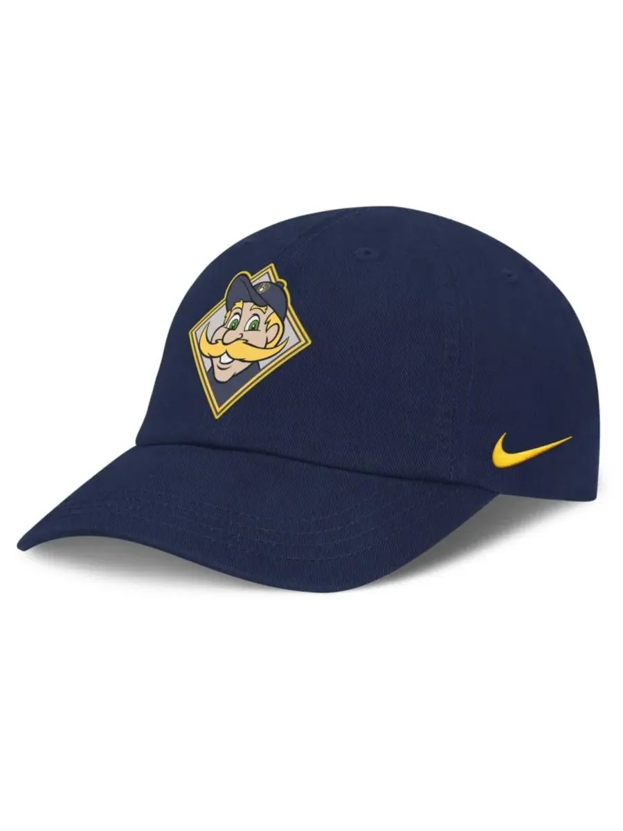 Кепка с эмблемой талисмана Milwaukee Brewers Nike — изображение 1 из 4, темно-синий