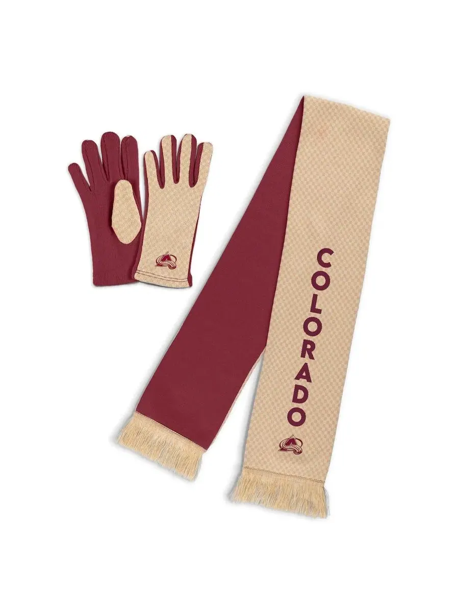 Шарф и перчатки с принтом Colorado Avalanche WEAR by Erin Andrews