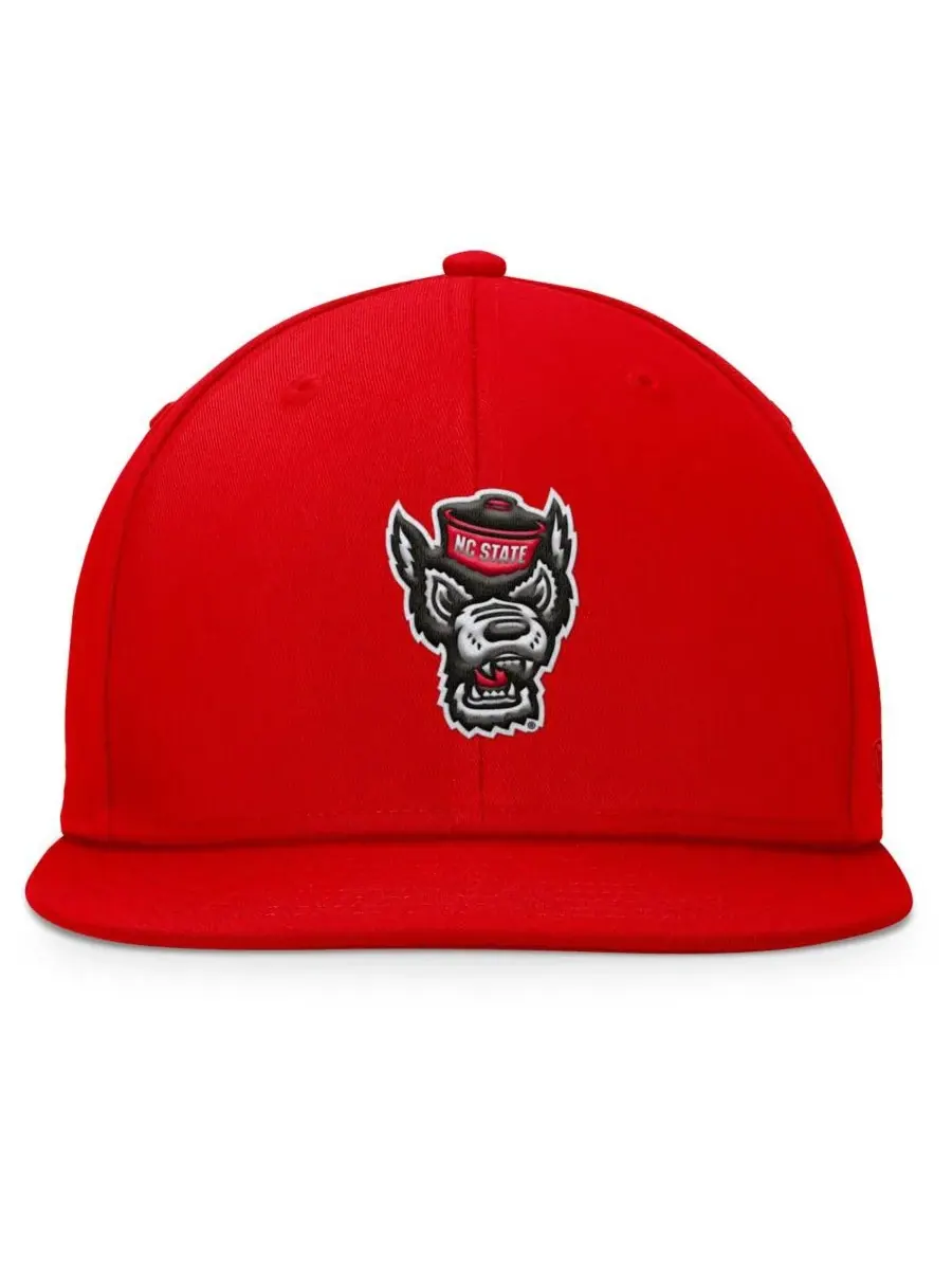 Top of the World Мужская красная кепка-бейсболка NC State Wolfpack Fundamental с регулируемой — изображение 2 из 4, красный