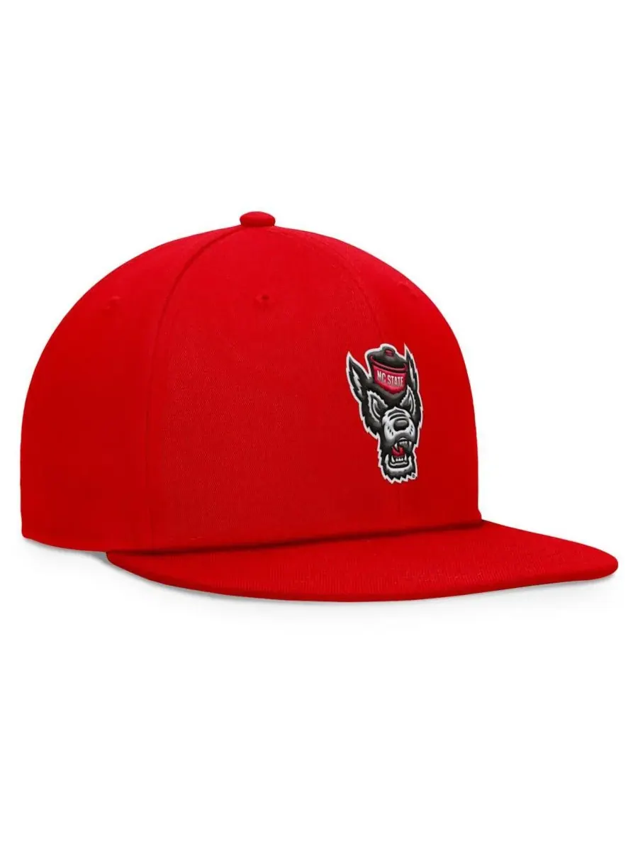 Top of the World Мужская красная кепка-бейсболка NC State Wolfpack Fundamental с регулируемой — изображение 3 из 4, красный