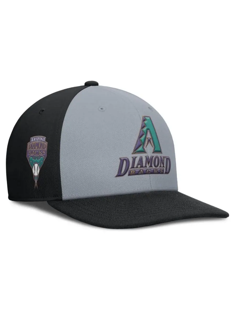 Nike Мужская серо-черная бейсболка Arizona Diamondbacks Pro Performance Snapback — изображение 1 из 4, серый черный