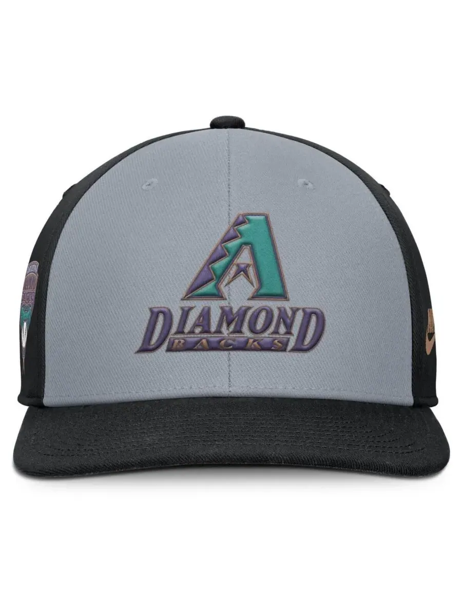 Nike Мужская серо-черная бейсболка Arizona Diamondbacks Pro Performance Snapback — изображение 4 из 4, серый черный