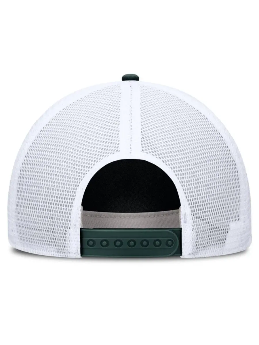 Бейсболка с козырьком Michigan State Spartans 2026 On-Field Gameday Trucker Hat Nike — изображение 4 из 4, зеленый белый