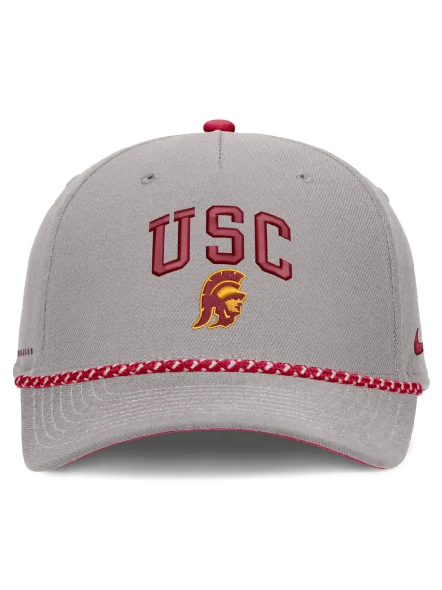 Кепка с принтом USC Trojans Rise Rope Nike — изображение 2 из 5, серый