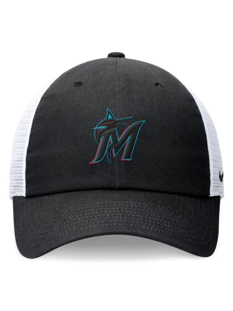 Кепка-тракер с вышивкой Miami Marlins Club Nike — изображение 2 из 4, черный