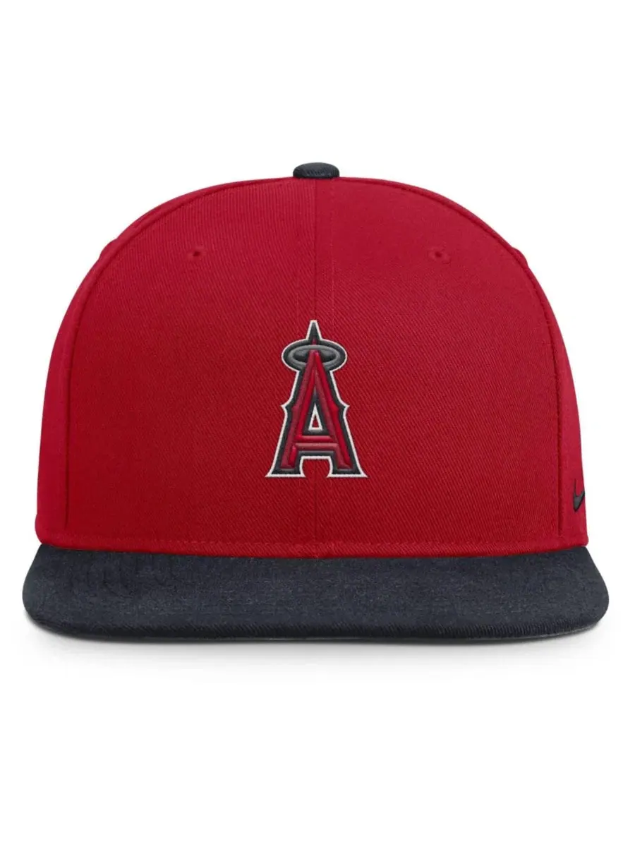 Кепка-снапбек Los Angeles Angels Primetime Pro Dri-FIT Nike — изображение 2 из 4, красный темно-синий