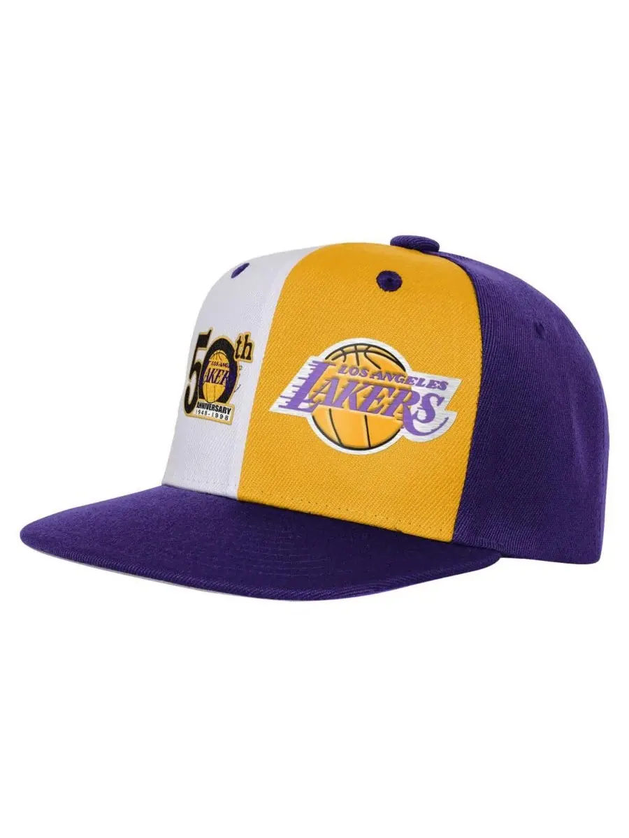 Mitchell & Ness Большая детская фиолетовая кепка-бейсболка Los Angeles Lakers в честь 50-летия — изображение 1 из 4