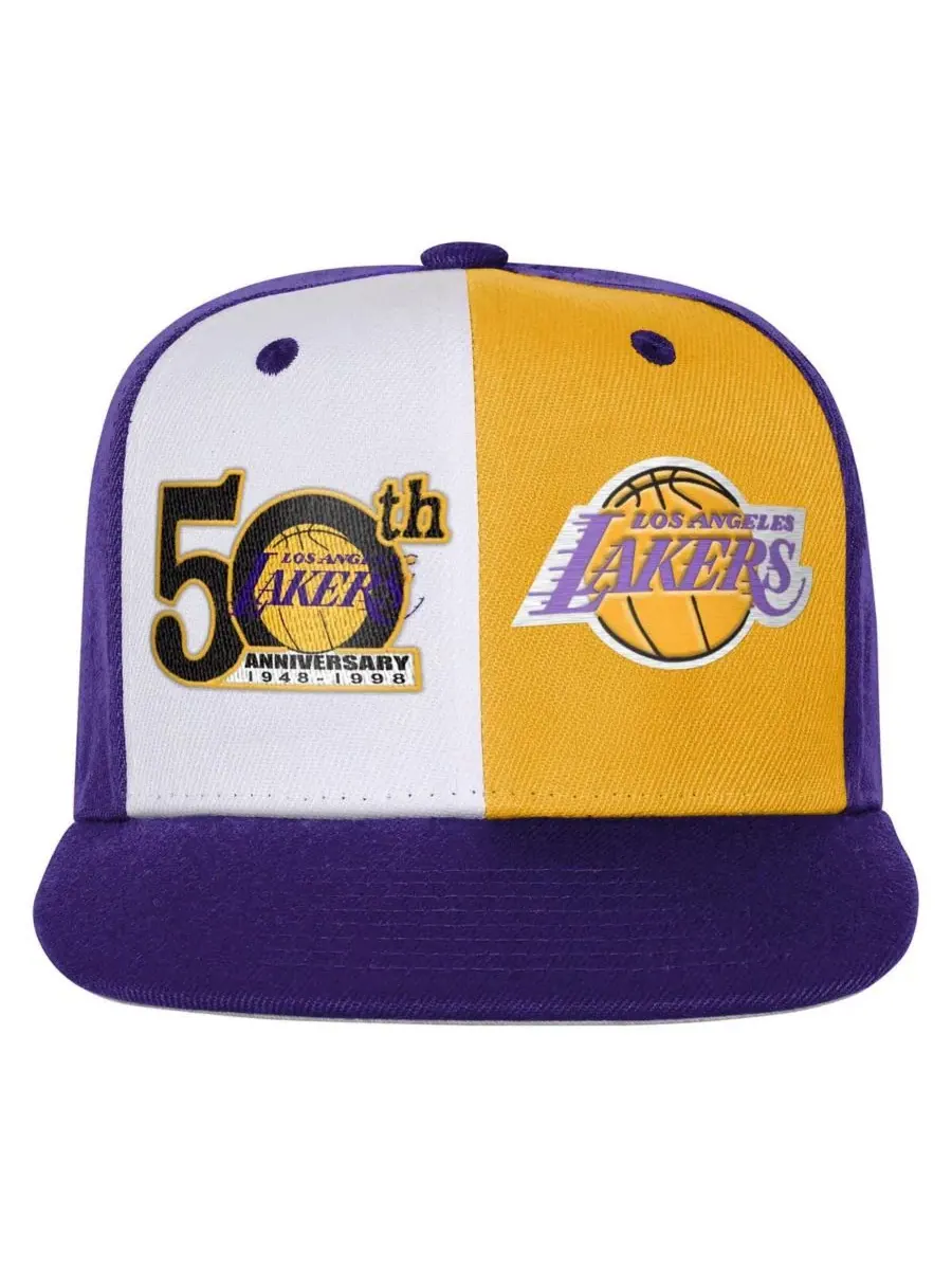 Mitchell & Ness Большая детская фиолетовая кепка-бейсболка Los Angeles Lakers в честь 50-летия — изображение 4 из 4