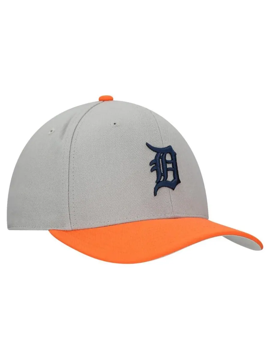 Mitchell & Ness Мужская и женская серая регулируемая бейсболка Detroit Tigers Basic Pro — изображение 3 из 4, серый