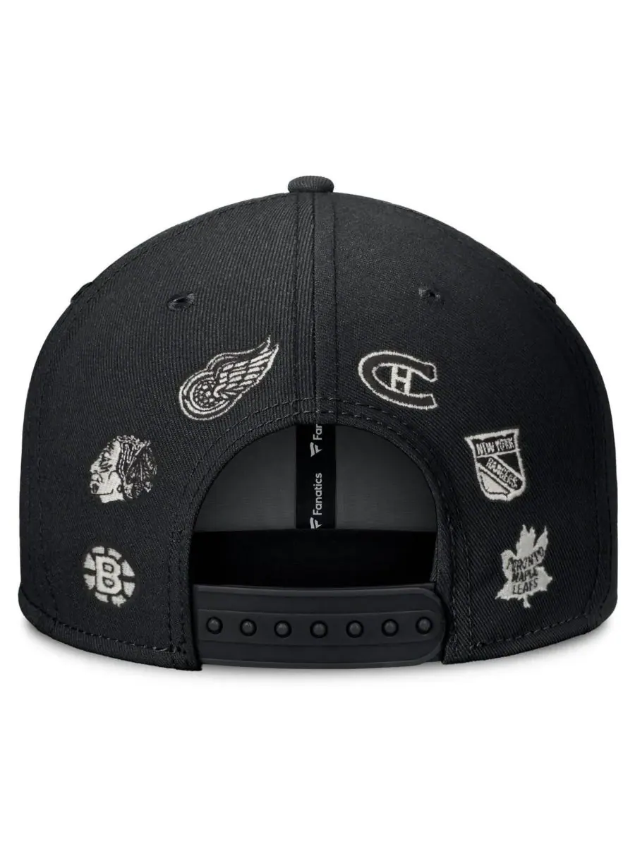 Fanatics Мужская серая оригинальная кепка-поло с регулируемой застежкой (Henley Snapback) 6 размера — изображение 2 из 3
