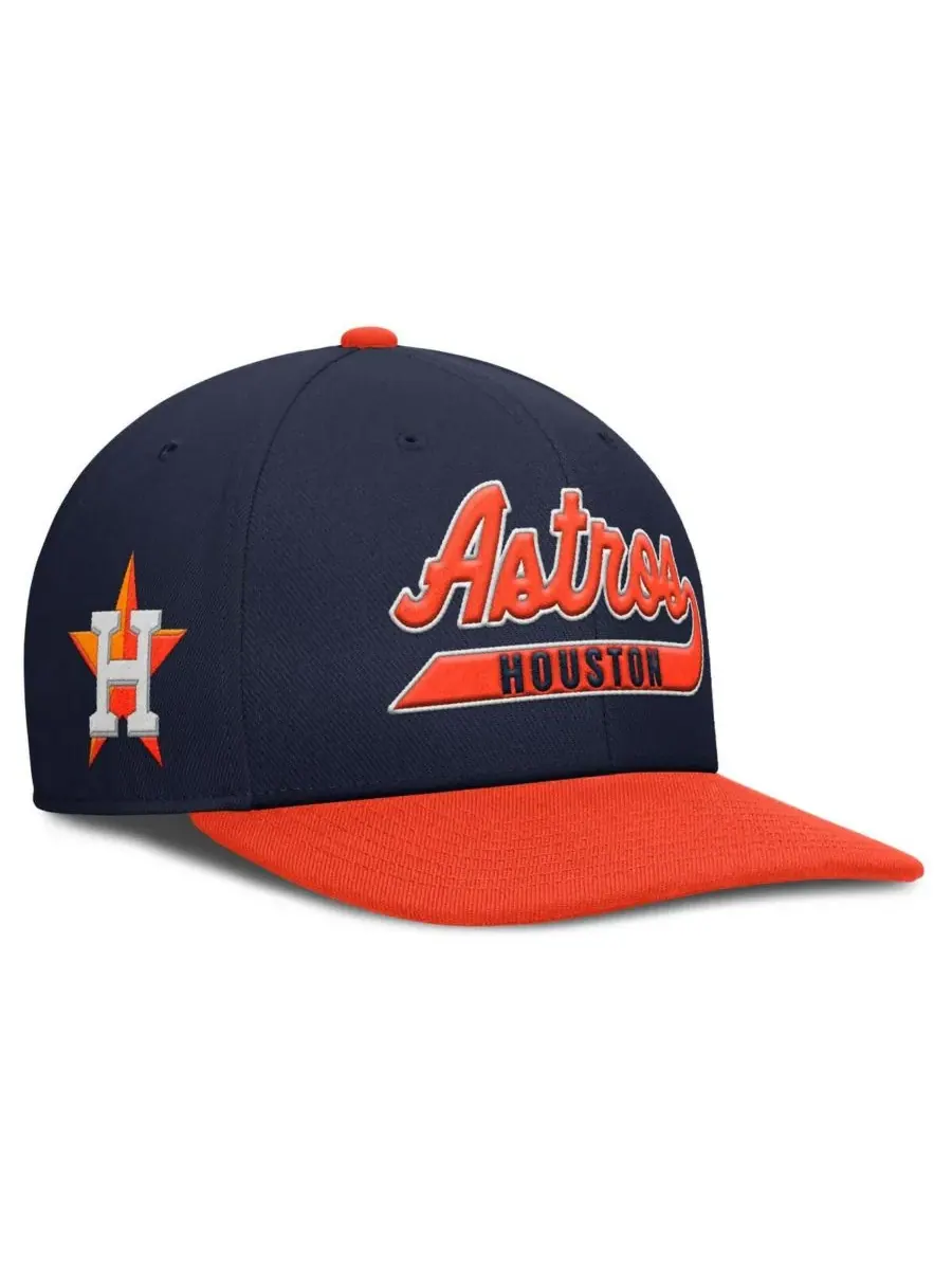 Nike Мужская бейсболка Houston Astros Pro Performance Snapback темно-синего/оранжевого цвета — изображение 1 из 4