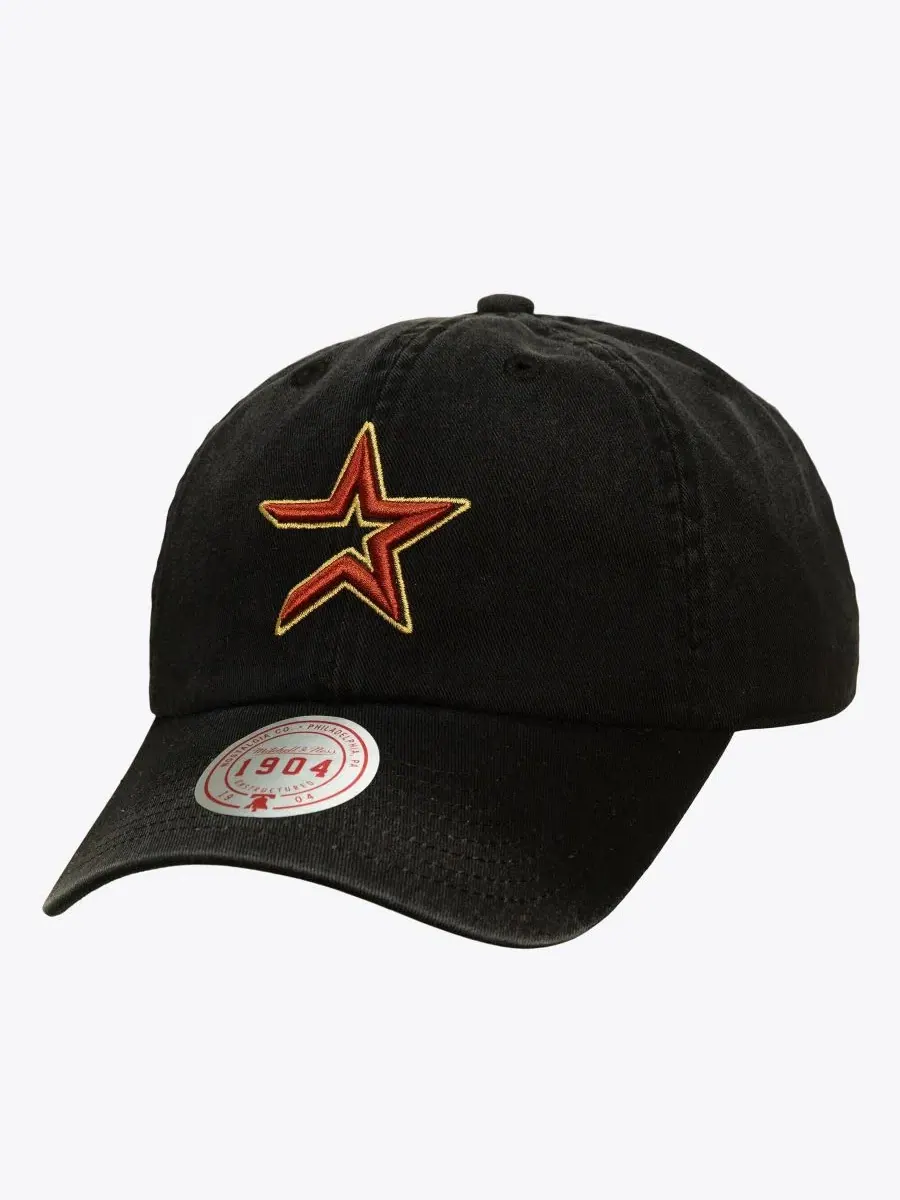 Кепка Houston Astros 1904 Soft Wash Cooperstown с регулируемым ремешком Mitchell & Ness — изображение 1 из 3, черный