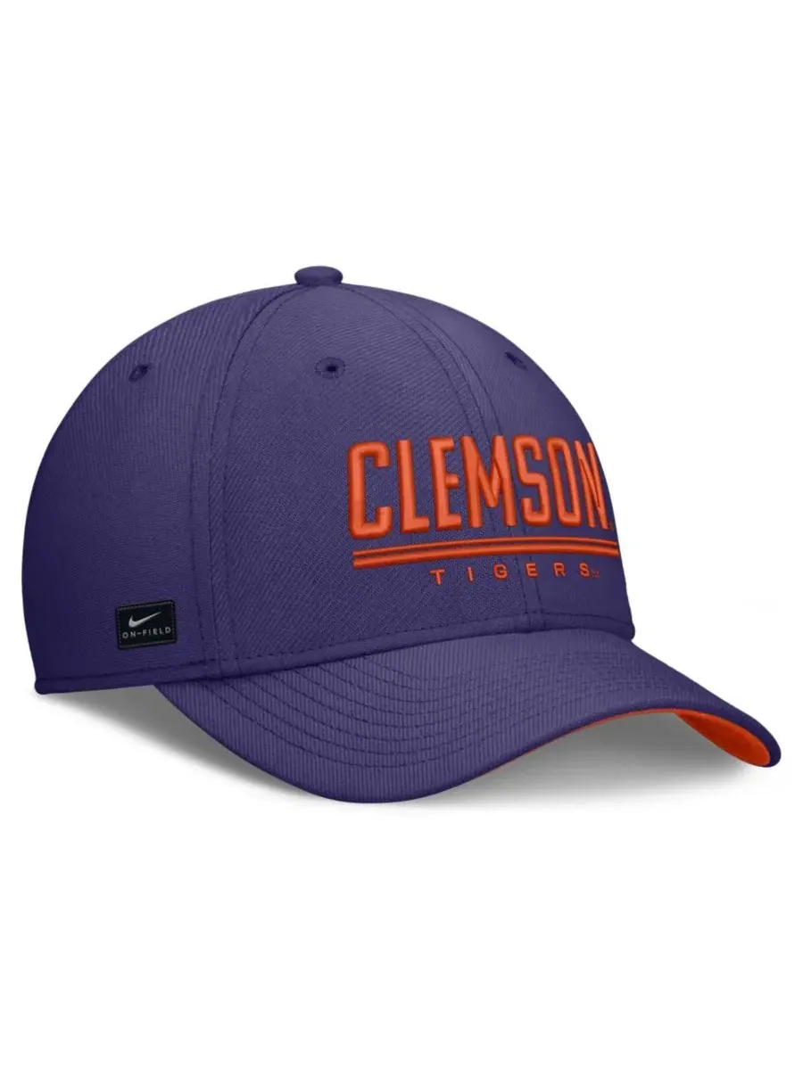 Кепка Nike с вышивкой Clemson Tigers — изображение 3 из 4, фиолетовый