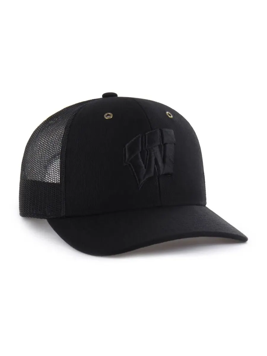 Кепка-тракер с вышивкой Wisconsin Badgers, Carhartt x '47 — изображение 2 из 4, черный