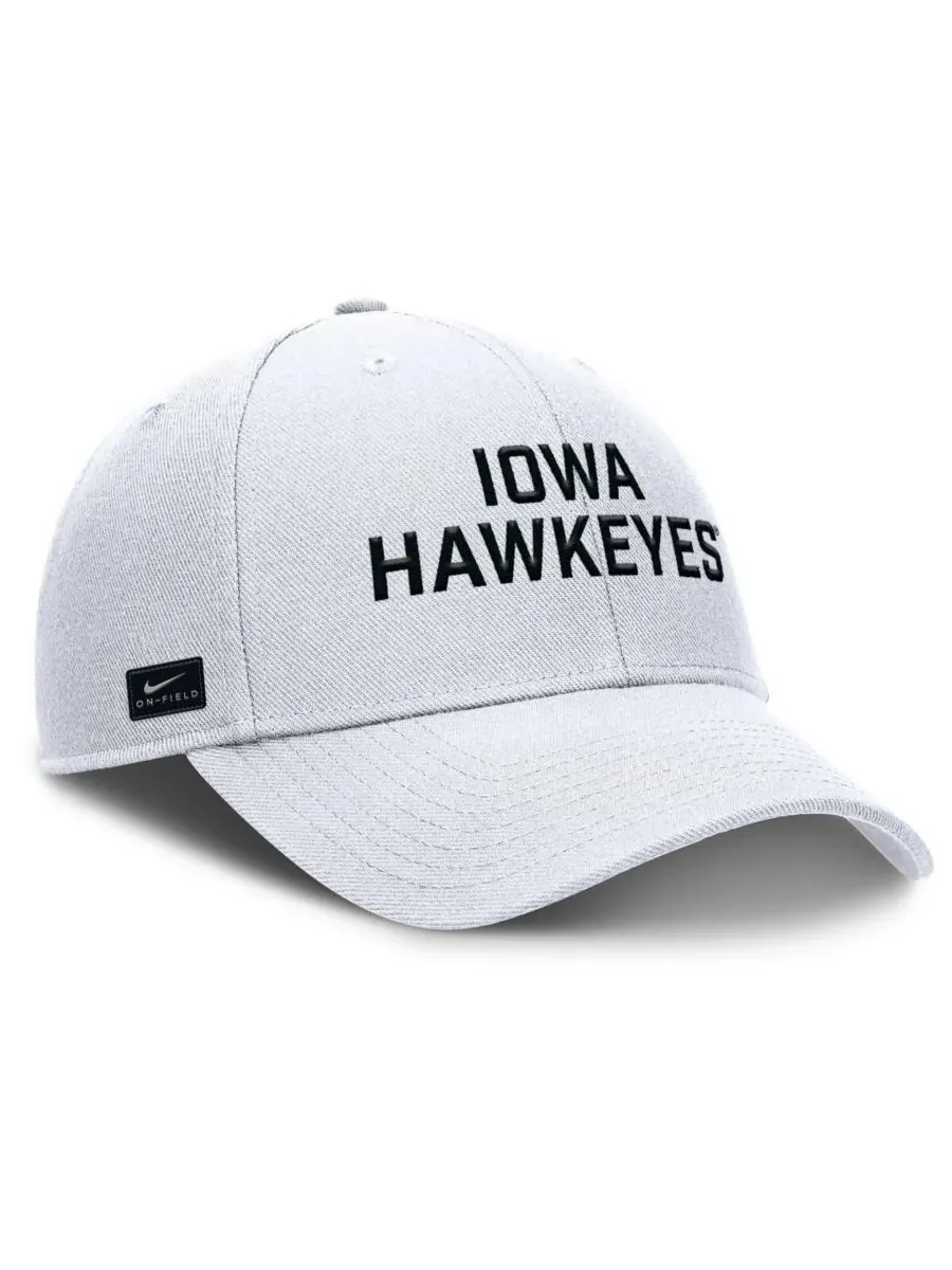 Nike Мужская белая регулируемая кепка Iowa Hawkeyes Rise Practice — изображение 4 из 4, белый