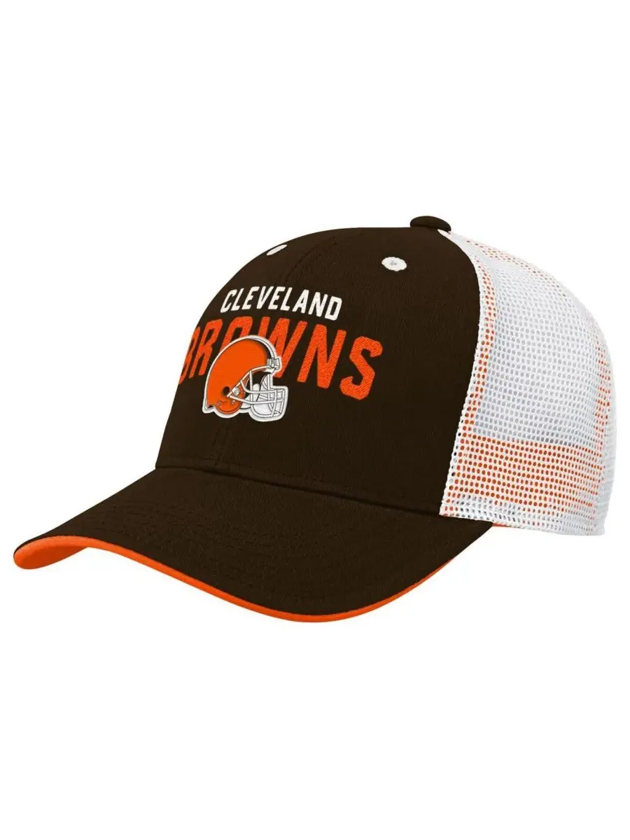 Outerstuff Детская бейсболка Cleveland Browns Core Lockup Trucker с регулируемым размером — изображение 1 из 3, коричневый