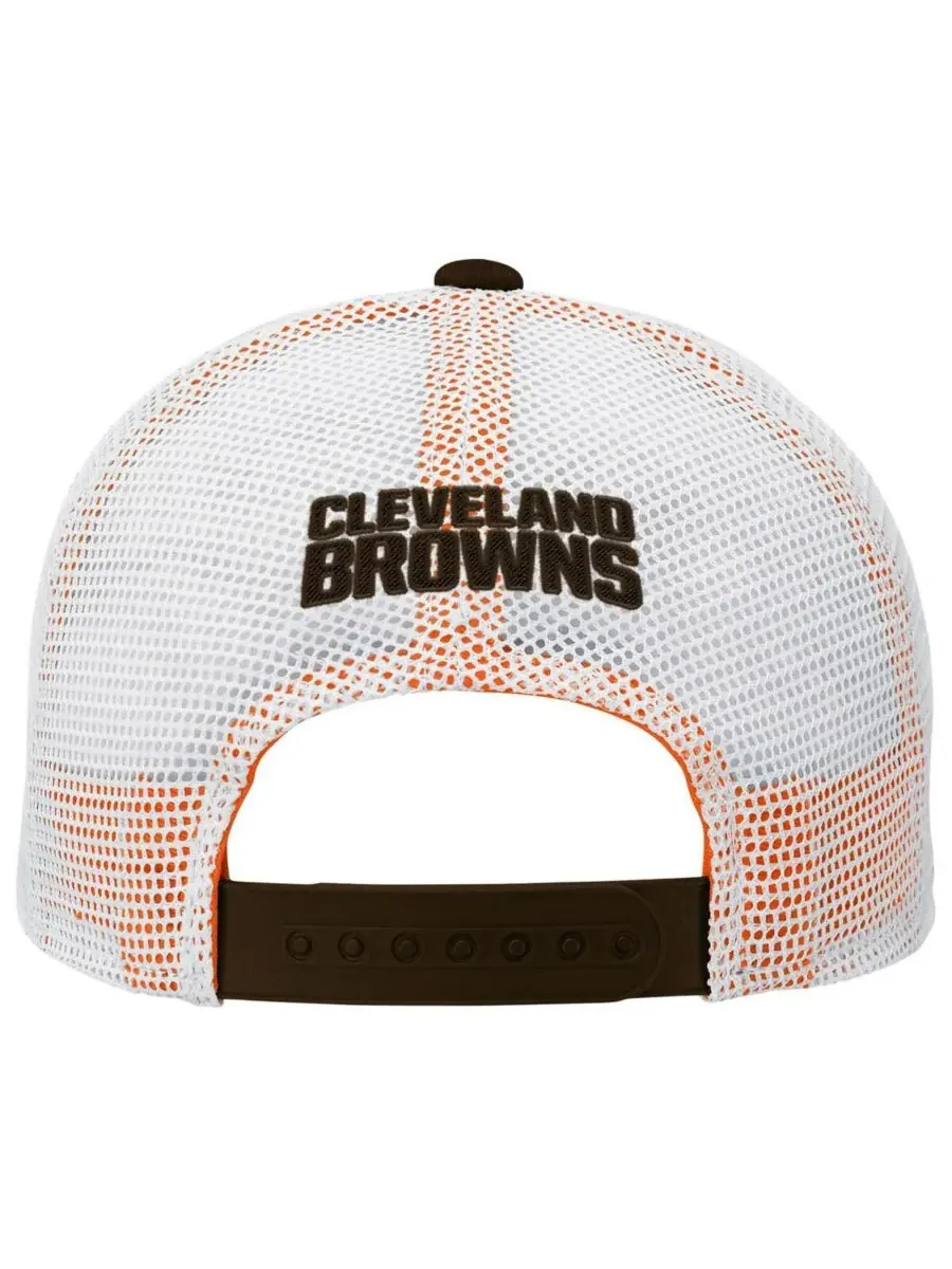 Outerstuff Детская бейсболка Cleveland Browns Core Lockup Trucker с регулируемым размером — изображение 2 из 3, коричневый