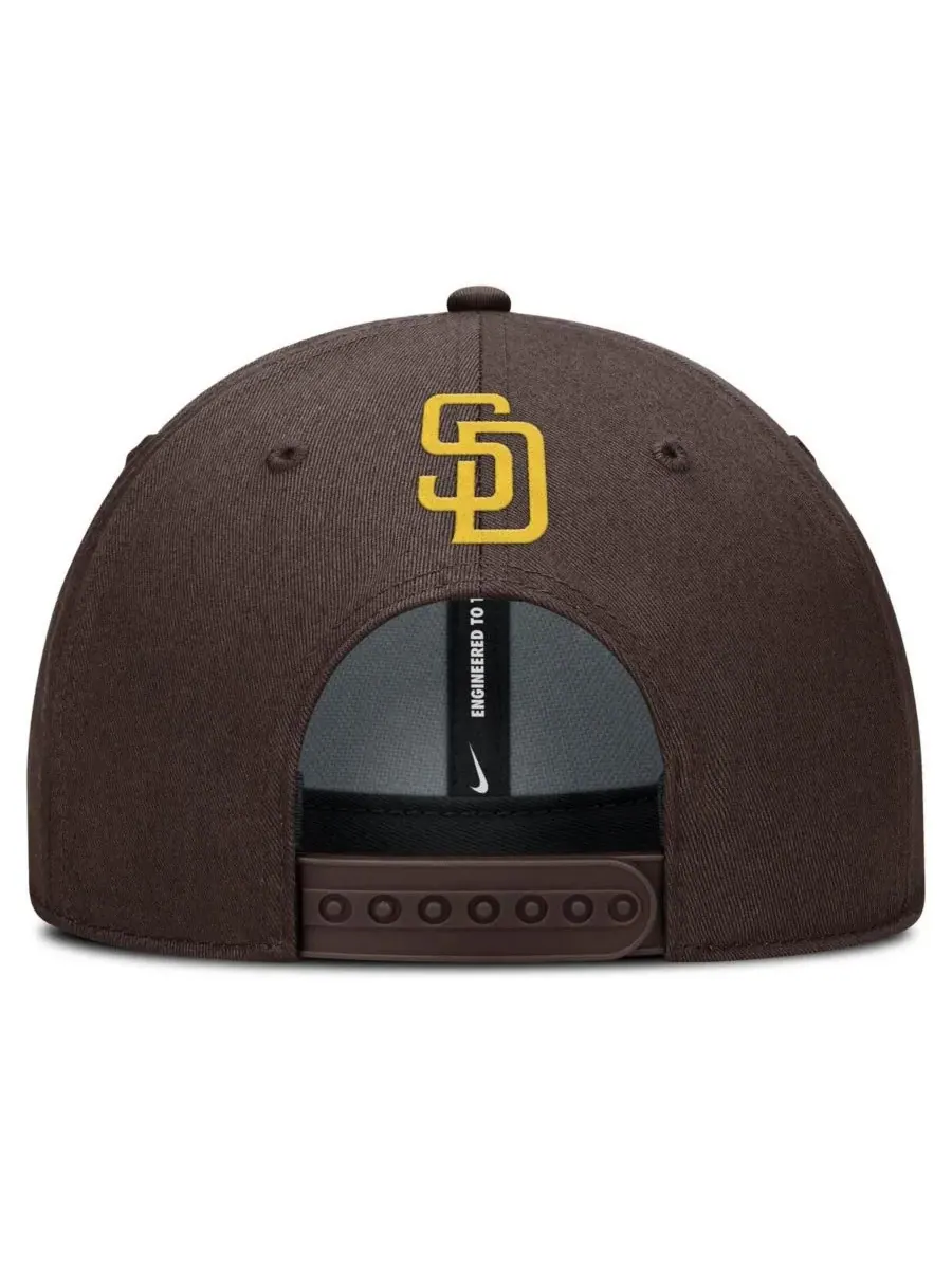 Nike Мужская коричневая регулируемая кепка San Diego Padres Rise Gaberdine — изображение 2 из 4, коричневый