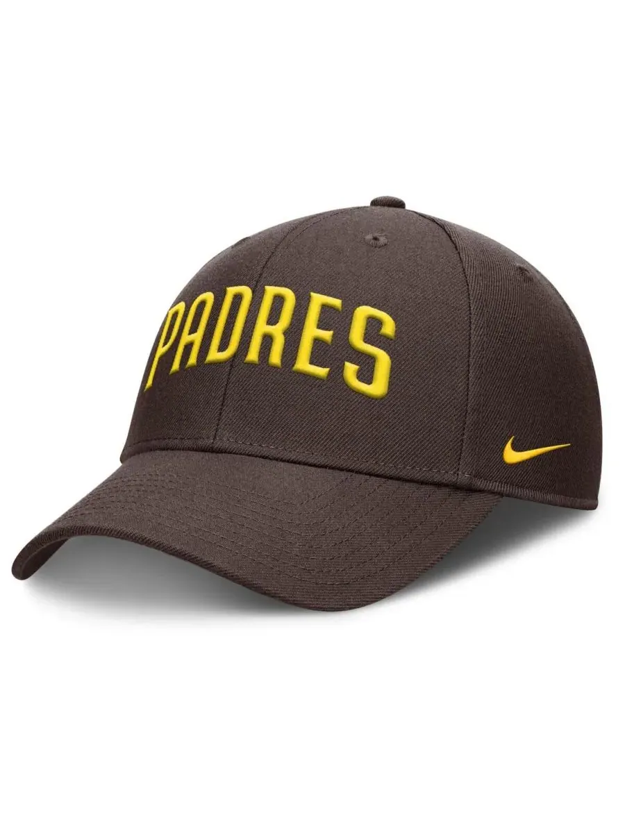 Nike Мужская коричневая регулируемая кепка San Diego Padres Rise Gaberdine — изображение 3 из 4, коричневый