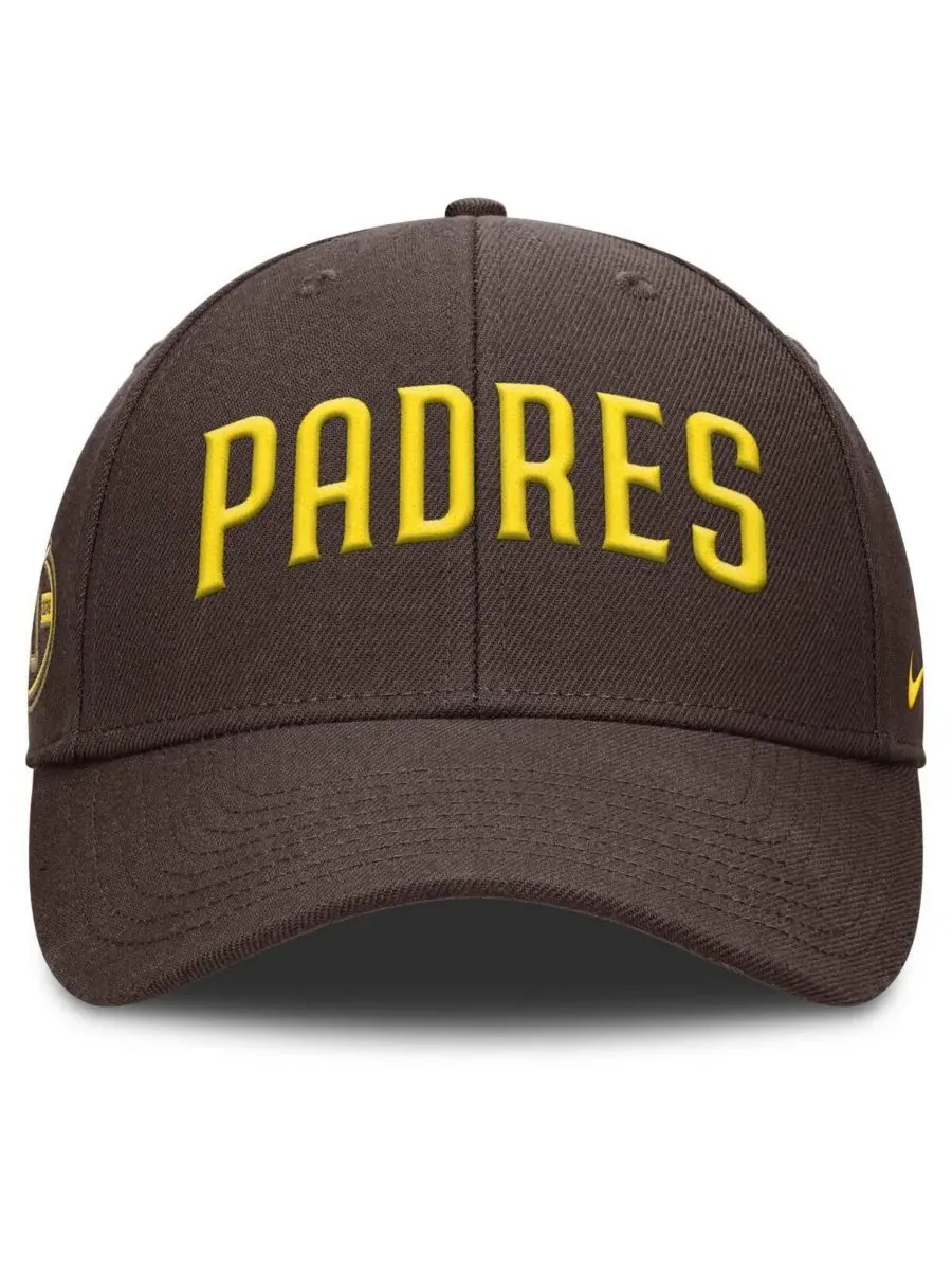 Nike Мужская коричневая регулируемая кепка San Diego Padres Rise Gaberdine — изображение 4 из 4, коричневый