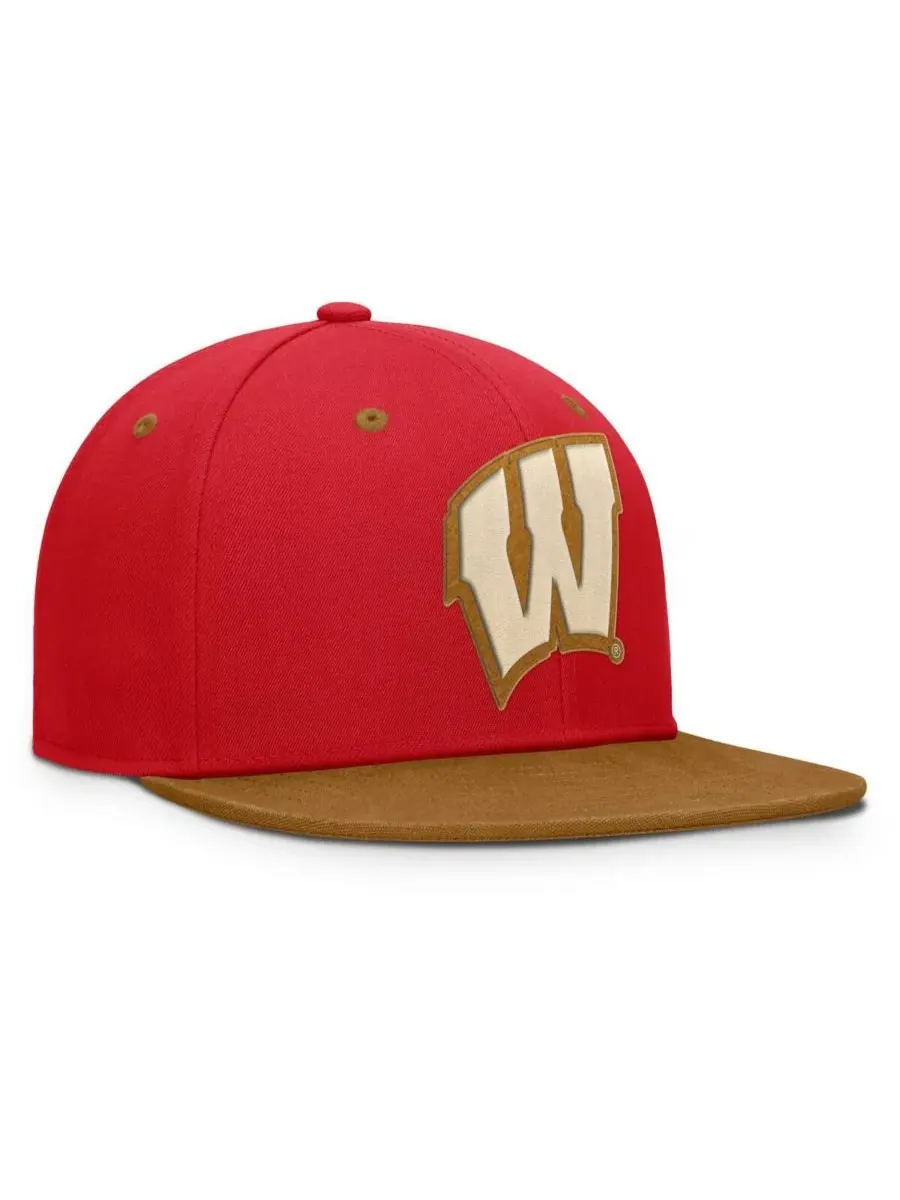 Fanatics Мужская красно-коричневая бейсболка Noboa с логотипом команды Wisconsin Badgers — изображение 3 из 4