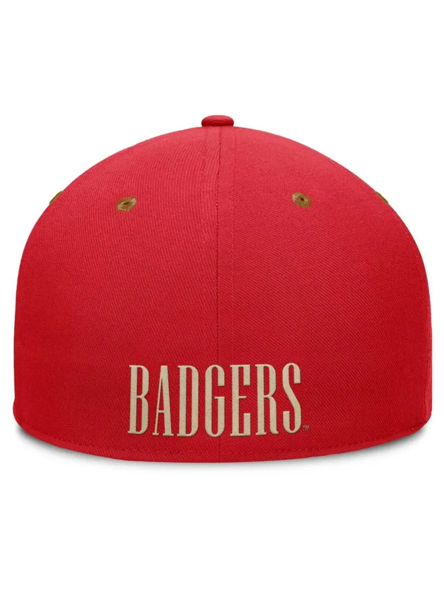 Fanatics Мужская красно-коричневая бейсболка Noboa с логотипом команды Wisconsin Badgers — изображение 4 из 4