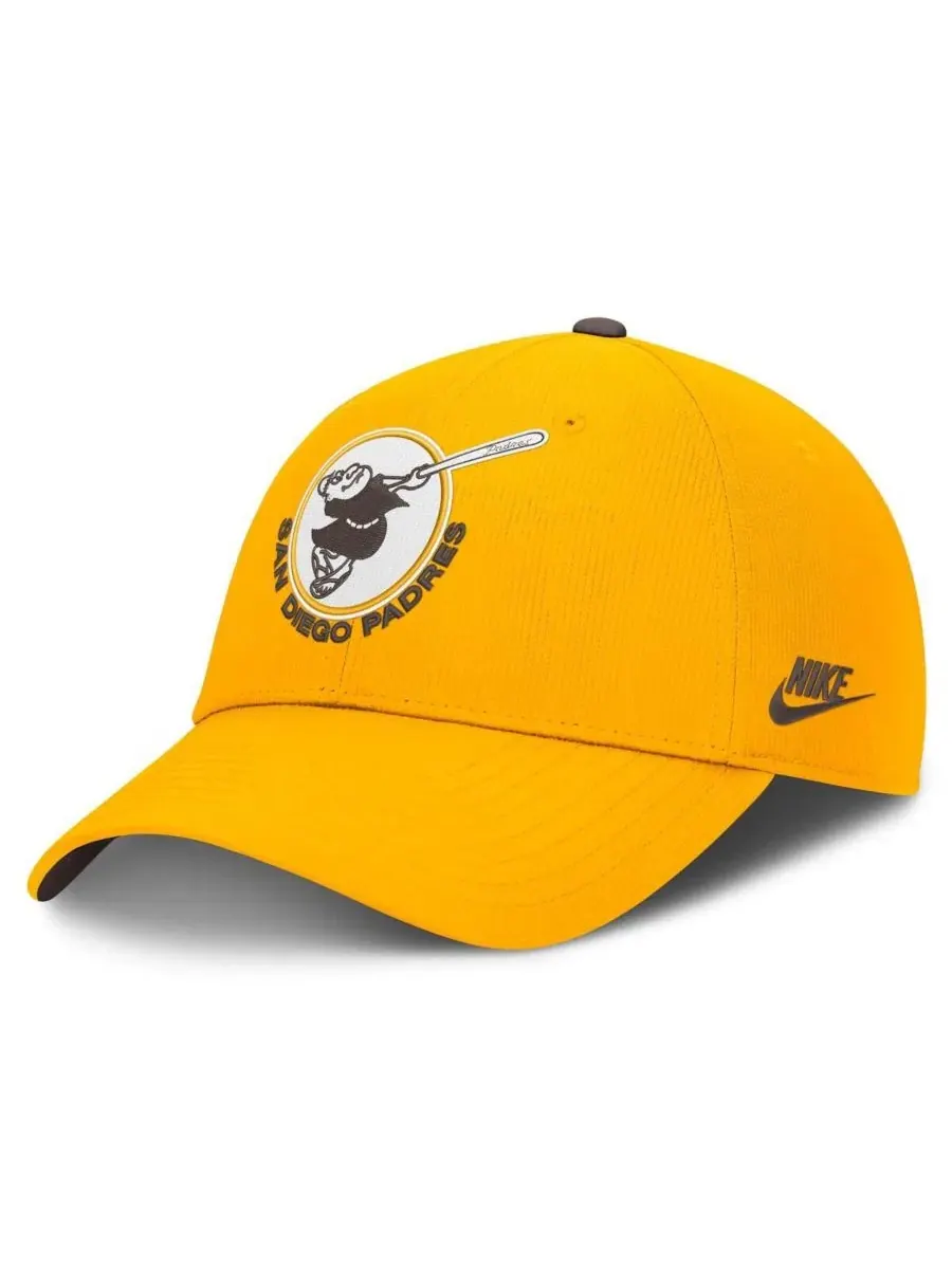 Мужская золотистая регулируемая бейсболка San Diego Padres Cooperstown Club Dri-FIT Nike — изображение 1 из 4, золото