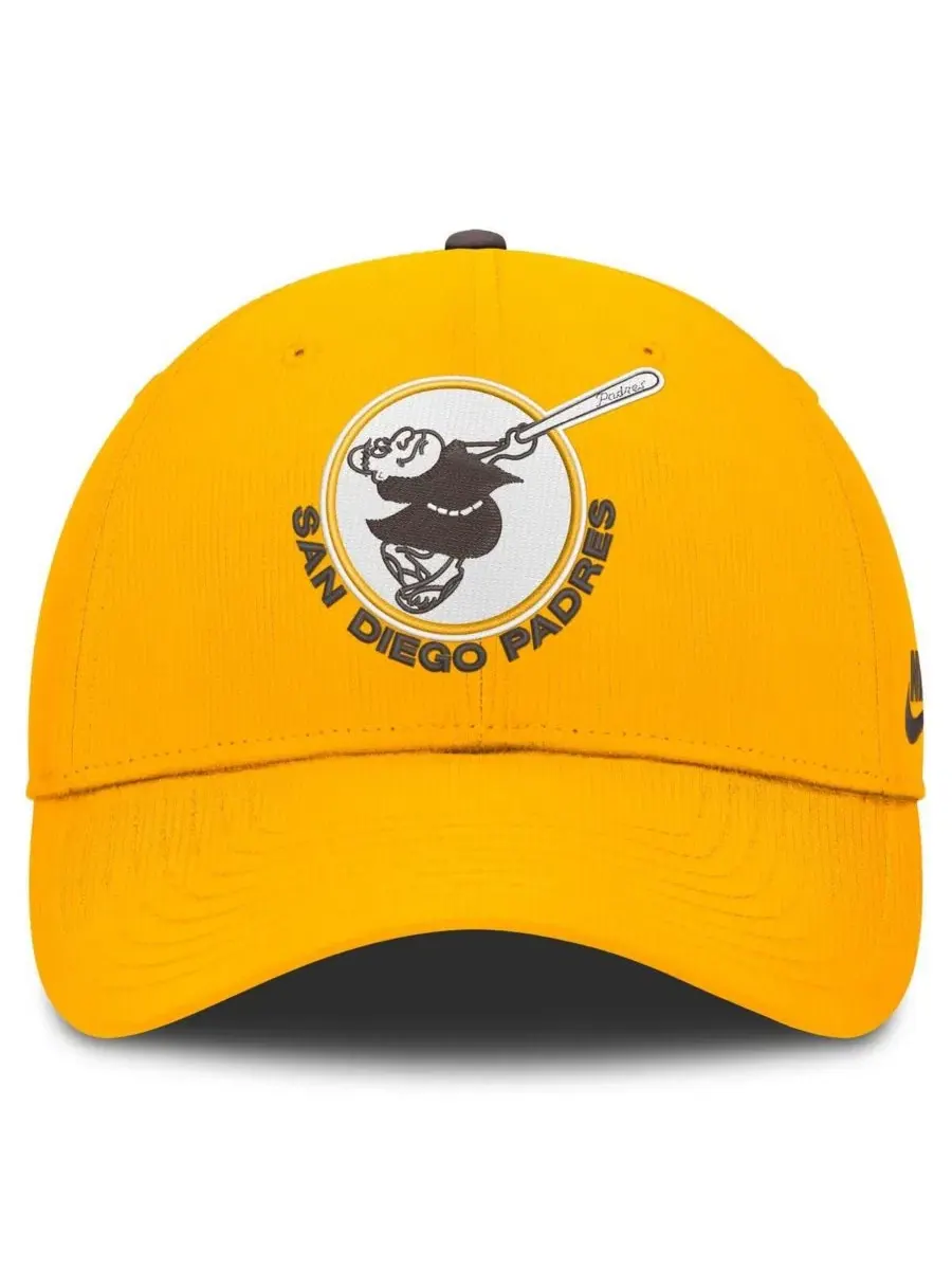 Мужская золотистая регулируемая бейсболка San Diego Padres Cooperstown Club Dri-FIT Nike — изображение 2 из 4, золото