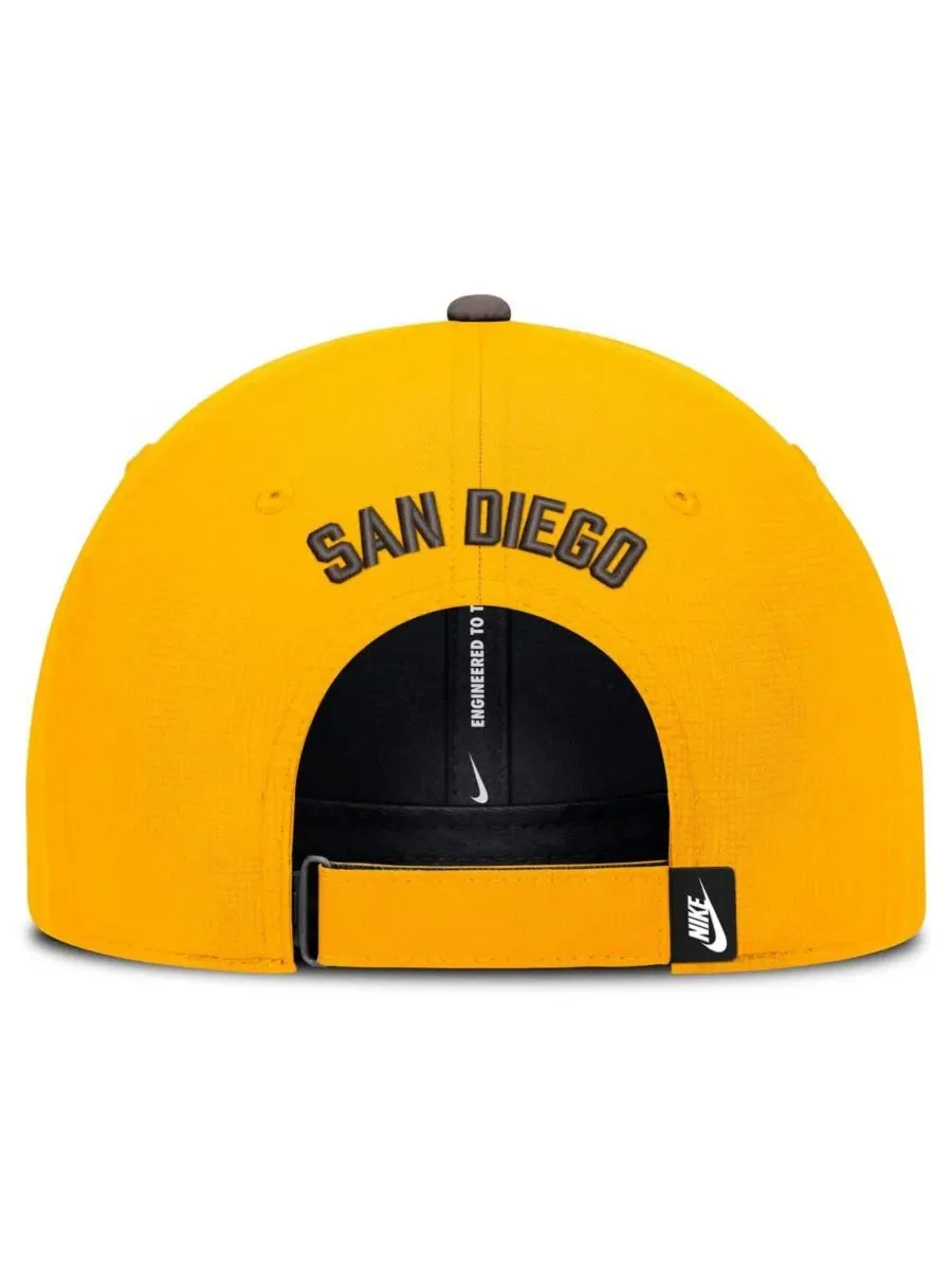 Мужская золотистая регулируемая бейсболка San Diego Padres Cooperstown Club Dri-FIT Nike — изображение 4 из 4, золото