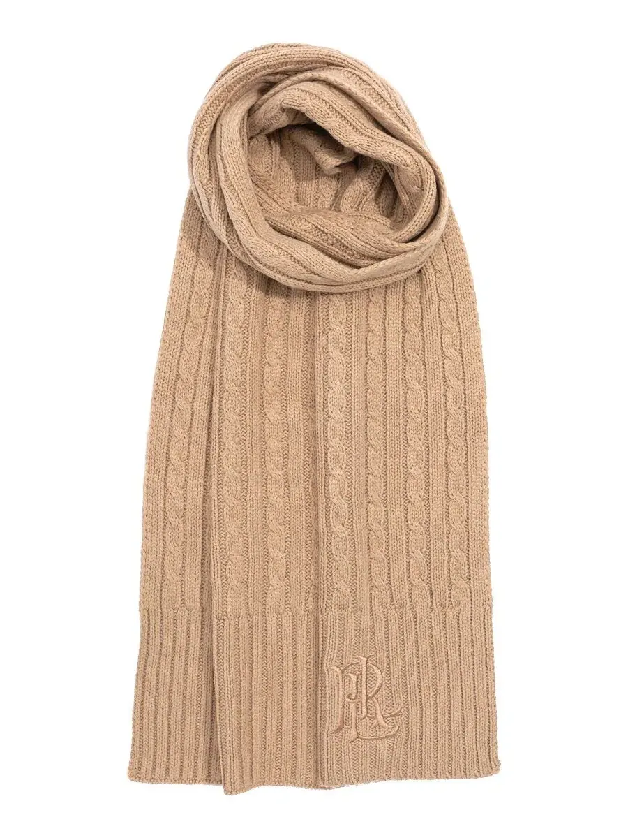 Шарф с косами Core Cable Logo Lauren Ralph Lauren
