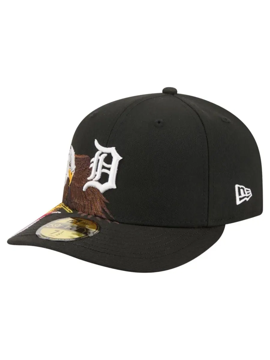 Кепка с вышитым орлом и логотипом Detroit Tigers — изображение 3 из 5, черный