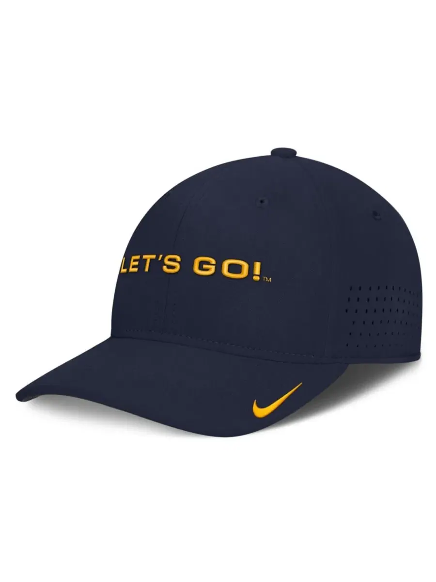 Кепка с вышивкой Gameday Aerobill Swooshflex Dri-FIT Nike — изображение 1 из 5, темно-синий