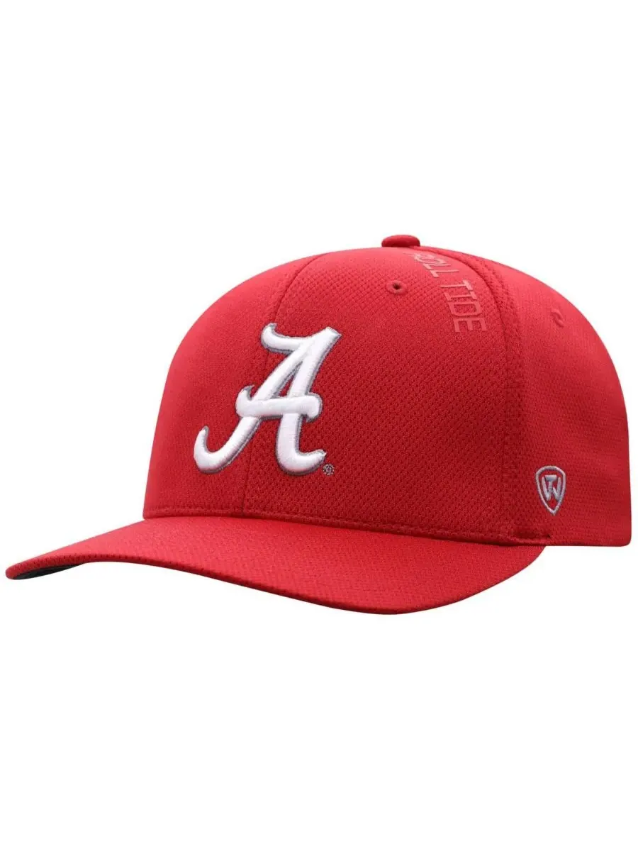 Top of the World Мужская бейсболка Crimson Alabama Crimson Tide Reflex 2.0 Flex Fit — изображение 1 из 4, красный