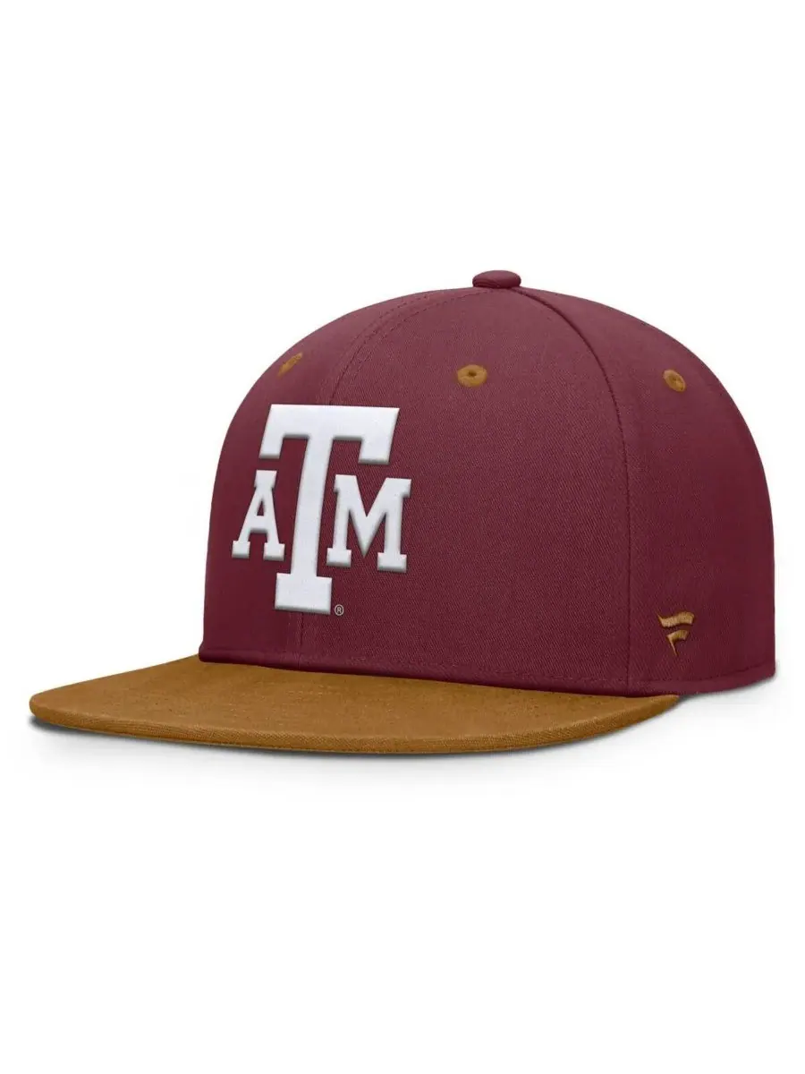 Fanatics Мужская бордово-коричневая кепка Texas AM Aggies NoBo Fitted Hat — изображение 1 из 4, коричневый