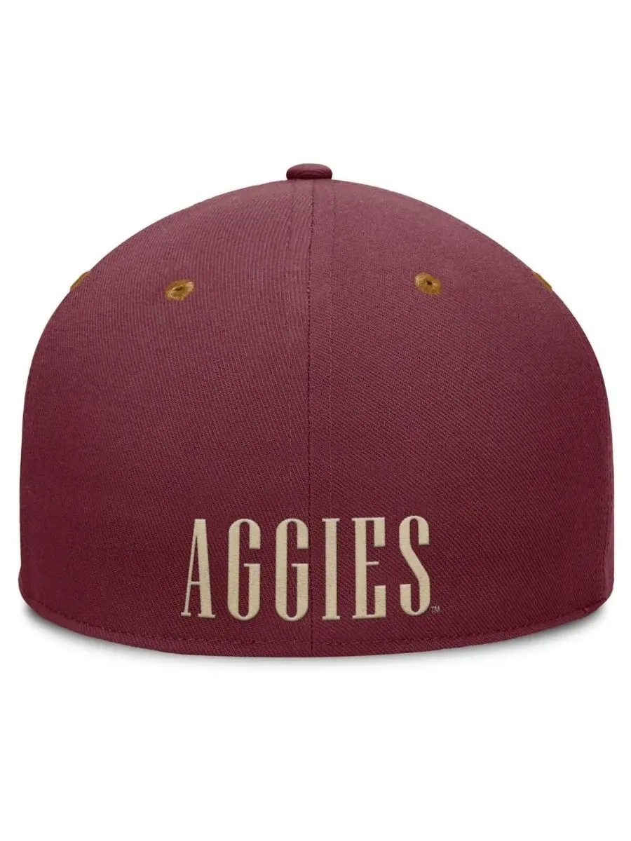 Fanatics Мужская бордово-коричневая кепка Texas AM Aggies NoBo Fitted Hat — изображение 2 из 4, коричневый
