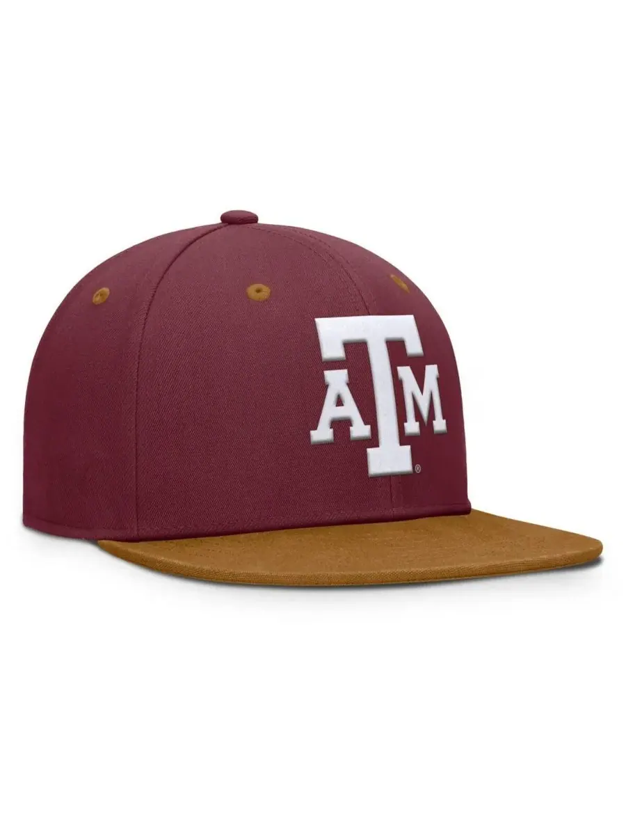 Fanatics Мужская бордово-коричневая кепка Texas AM Aggies NoBo Fitted Hat — изображение 3 из 4, коричневый