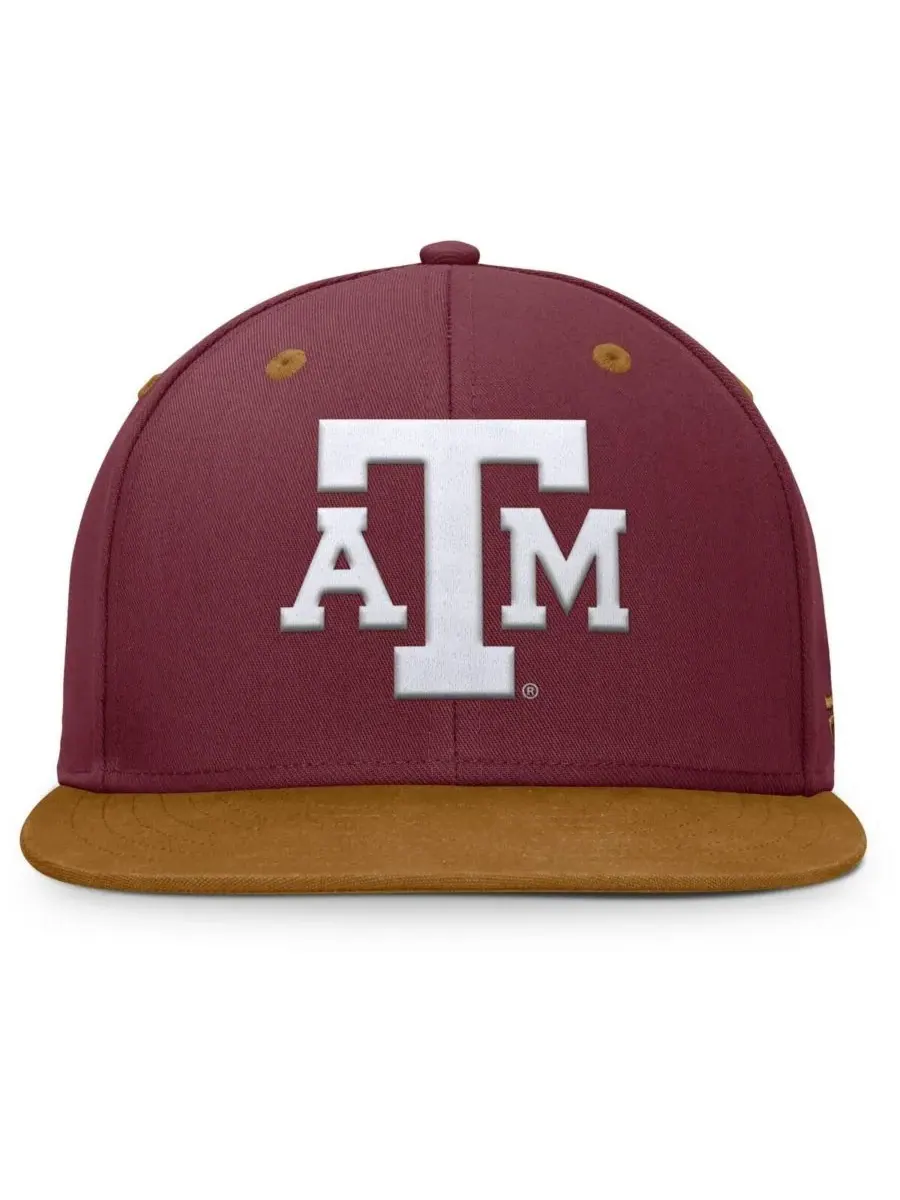 Fanatics Мужская бордово-коричневая кепка Texas AM Aggies NoBo Fitted Hat — изображение 4 из 4, коричневый
