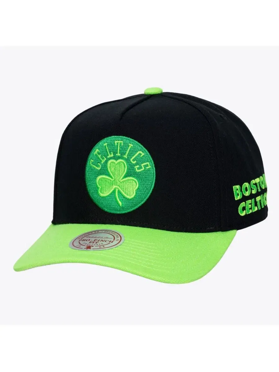 Кепка с эмблемой Boston Celtics, модель Legendary Away Pro-Pinch Mitchell & Ness — изображение 1 из 4, черный зеленый