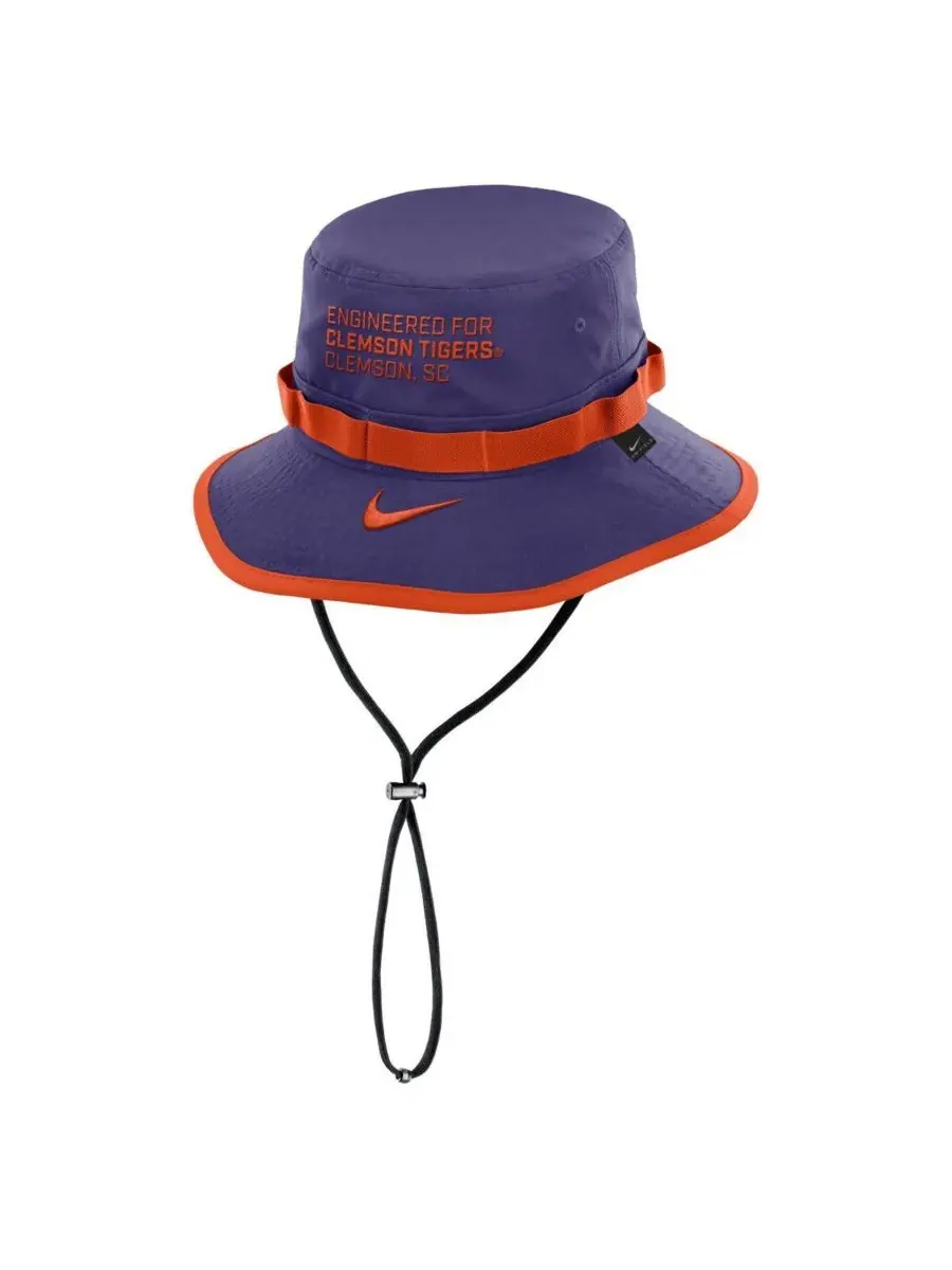 Nike Мужская фиолетовая панама Clemson Tigers 2025 Sideline Apex Boonie Performance — изображение 2 из 2, фиолетовый
