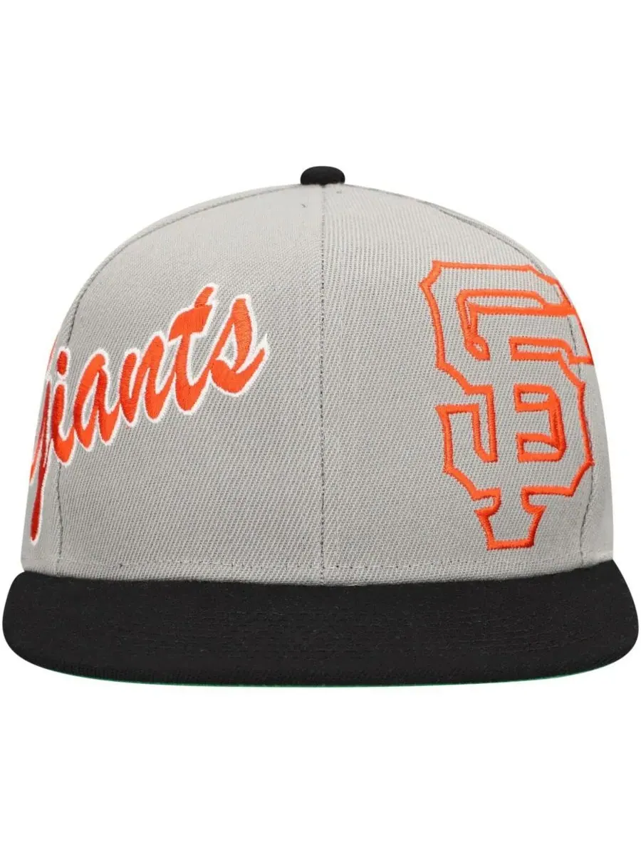 Mitchell & Ness Мужская серая бейсболка San Francisco Giants Knock Out Panel Snapback — изображение 2 из 4, серый