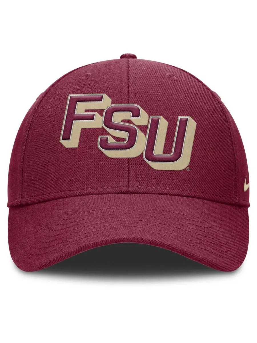 Мужская регулируемая бейсболка Garnet Florida State Seminoles Slanted Primetime Rise Performance — изображение 2 из 4, гранат