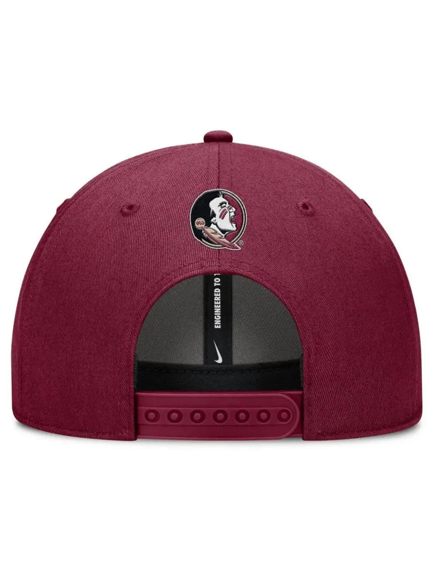 Мужская регулируемая бейсболка Garnet Florida State Seminoles Slanted Primetime Rise Performance — изображение 4 из 4, гранат